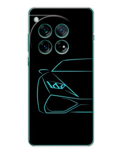 Чехол для Huawei nova 16 Ultra с картинкой «Голубой силуэт Lamborghini»
