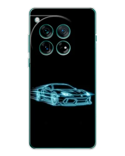 Чехол для Huawei nova 16 Ultra с картинкой «Неоновый контур Lamborghini»