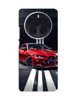Чехол для Huawei nova 16 с картинкой «Красная BMW на дороге»