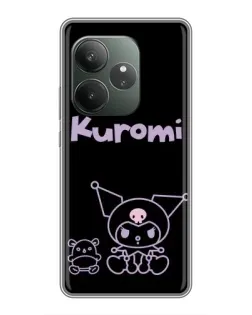 Чохол для Huawei nova 16z з картинкою «Kuromi — чорний мінімалізм»