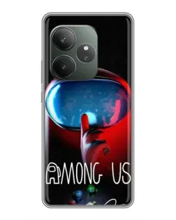 Чохол для Huawei nova 16z з картинкою «Червоний імпостер — макро»