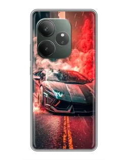 Чехол для Huawei nova 16z с картинкой «Lamborghini красный дым»