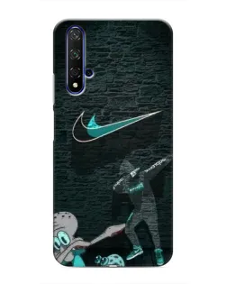 Чехол для Huawei Nova 5T с картинкой «Спортивный арт Nike»