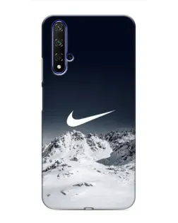 Чехол для Huawei Nova 5T с картинкой «Nike — зимние горы»