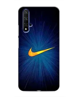 Чехол для Huawei Nova 5T с картинкой «Синий пульс Nike» Чехол для Huawei Nova 5T с картинкой «Синий пульс Nike»