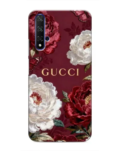 Чехол для Huawei Nova 5T с картинкой «Gucci — бордовые розы» Чехол для Huawei Nova 5T с картинкой «Gucci — бордовые розы»
