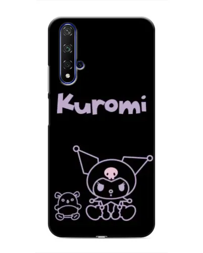 Чехол для Huawei Nova 5T с картинкой «Kuromi — черный минимализм»