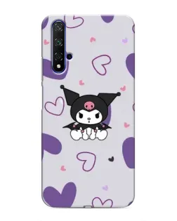 Чехол для Huawei Nova 5T с картинкой «Kuromi и лавандовые сердца»