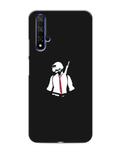 Чехол для Huawei Nova 5T с картинкой «PUBG — силуэт воина»