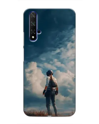 Чехол для Huawei Nova 5T с картинкой «Герой PUBG на скале»