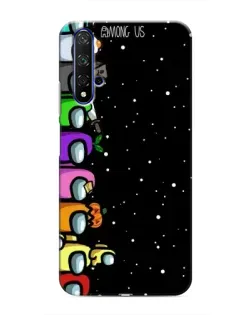 Чехол для Huawei Nova 5T с картинкой «Команда Among Us»