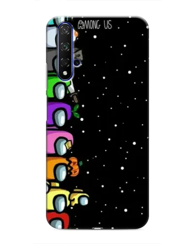 Чехол для Huawei Nova 5T с картинкой «Команда Among Us»