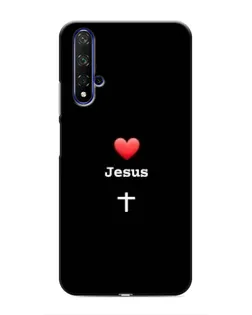 Чехол для Huawei Nova 5T с картинкой «Сердце - Jesus» Чехол для Huawei Nova 5T с картинкой «Сердце - Jesus»