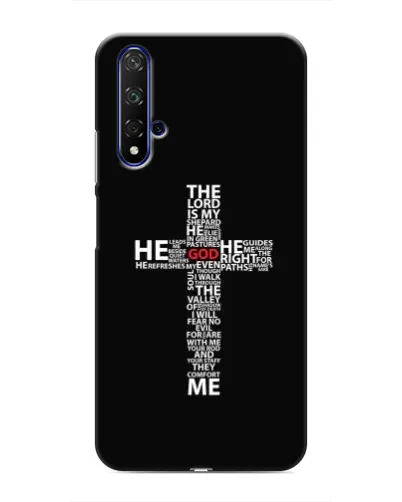 Чехол для Huawei Nova 5T с картинкой «Текстовый крест» Чехол для Huawei Nova 5T с картинкой «Текстовый крест»