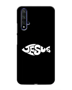 Чехол для Huawei Nova 5T с картинкой «Рыба Jesus»