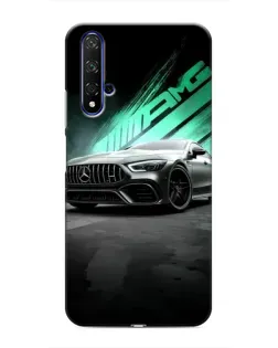 Чехол для Huawei Nova 5T с картинкой «Темный Mercedes AMG»