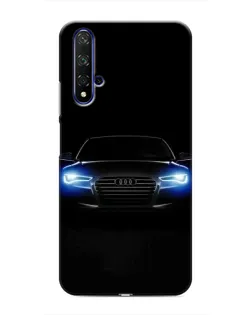 Чехол для Huawei Nova 5T с картинкой «Audi в неоне»