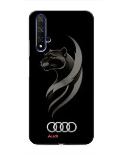 Чехол для Huawei Nova 5T с картинкой «Графика — пантера и Audi»