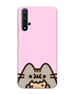 Чохол для Huawei Nova 5T з картинкою «Pusheen та печиво»