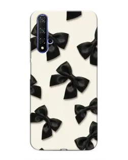 Чехол для Huawei Nova 5T с картинкой «Черные бантики»