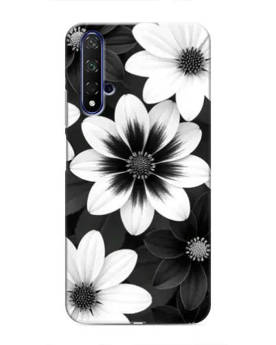Чохол для Huawei Nova 5T з картинкою «Монохромні айстри»