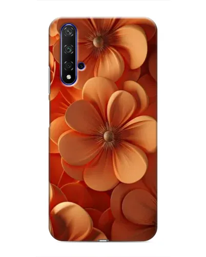Чохол для Huawei Nova 5T з картинкою «Помаранчева макро квітка»