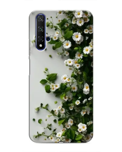 Чохол для Huawei Nova 5T з картинкою «Гілка дрібних білих квітів»