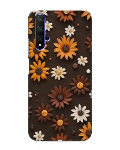 Чохол для Huawei Nova 5T з картинкою «Візерунок з маленьких соняшників»