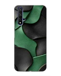 Чехол для Huawei Nova 5T с картинкой «Зеленые кожаные волны»