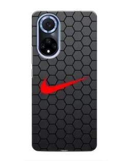 Чехол для Huawei Nova 9 SE с картинкой «Nike — карбоновая сетка»