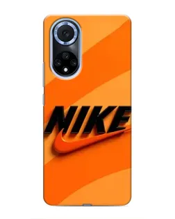 Чехол для Huawei Nova 9 SE с картинкой «Оранжевый драйв Nike»
