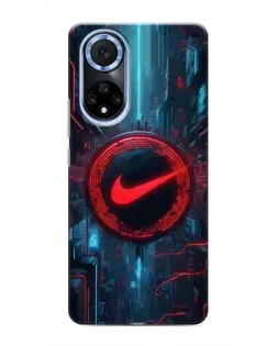 Чехол для Huawei Nova 9 SE с картинкой «Техногенный стиль Nike»