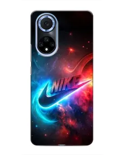 Чехол для Huawei Nova 9 SE с картинкой «Огненный логотип Nike»