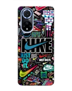 Чехол для Huawei Nova 9 SE с картинкой «Яркий коллаж Nike»