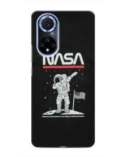 Чехол для Huawei Nova 9 SE с картинкой «NASA — шагаем по Луне»