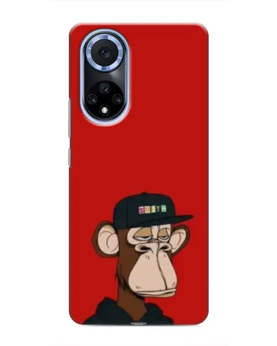 Чехол для Huawei Nova 9 SE с картинкой «Bored Ape — красный фон» Чехол для Huawei Nova 9 SE с картинкой «Bored Ape — красный фон»