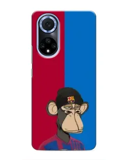 Чехол для Huawei Nova 9 SE с картинкой «Bored Ape — фанат Барсы»