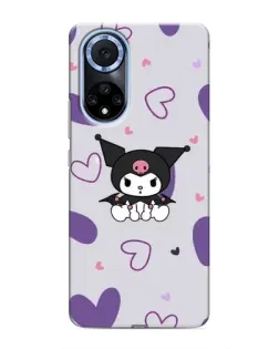 Чехол для Huawei Nova 9 SE с картинкой «Kuromi и лавандовые сердца»