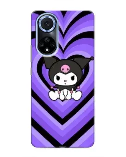 Чехол для Huawei Nova 9 SE с картинкой «Kuromi и фиолетовые сердца»