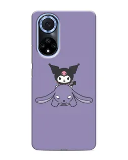 Чехол для Huawei Nova 9 SE с картинкой «Kuromi на лиловом фоне»