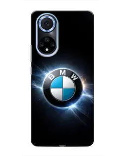 Чехол для Huawei Nova 9 SE с картинкой «BMW — неоновое сияние»