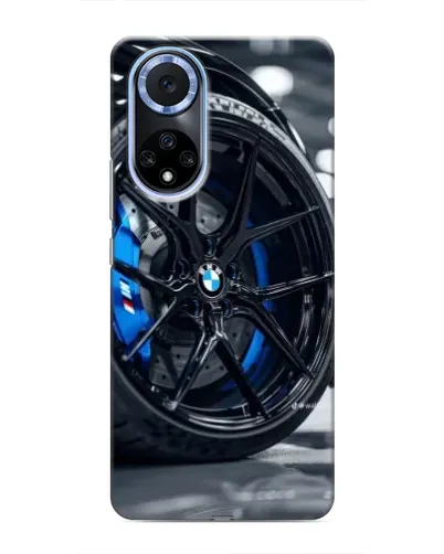Чехол для Huawei Nova 9 SE с картинкой «Колесо BMW вблизи»