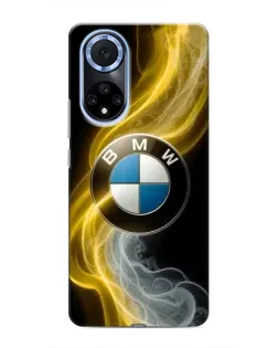 Чехол для Huawei Nova 9 SE с картинкой «Золотистый дым BMW»