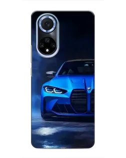 Чехол для Huawei Nova 9 SE с картинкой «Голубая BMW M4»