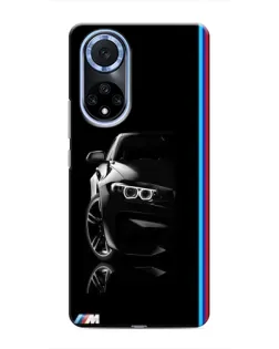 Чехол для Huawei Nova 9 SE с картинкой «Силуэт BMW в темноте»