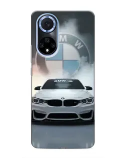 Чехол для Huawei Nova 9 SE с картинкой «BMW в белом дыму»