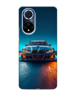 Чехол для Huawei Nova 9 SE с картинкой «BMW — огни неона»