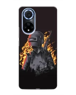 Чехол для Huawei Nova 9 SE с картинкой «PUBG — огненный силуэт»