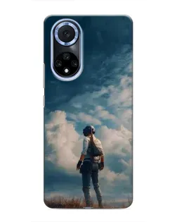 Чехол для Huawei Nova 9 SE с картинкой «Герой PUBG на скале»