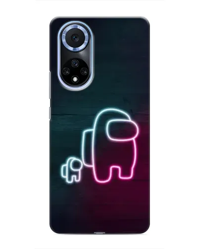 Чехол для Huawei Nova 9 SE с картинкой «Among Us неон-арт»